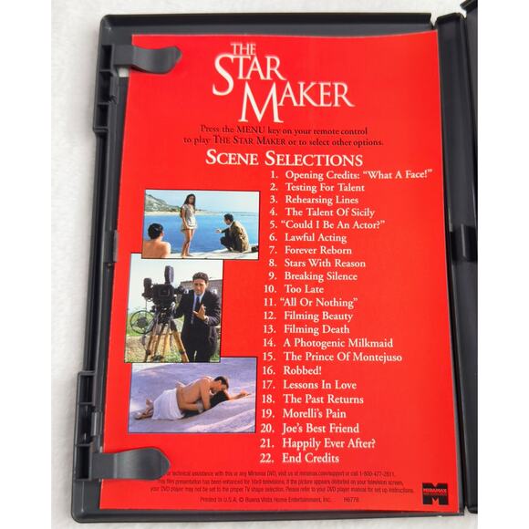 The Star Maker DVD (1995) Miramax – Academy Award Nominee Foreign Film, Rare OOP - Picture 5 of 7